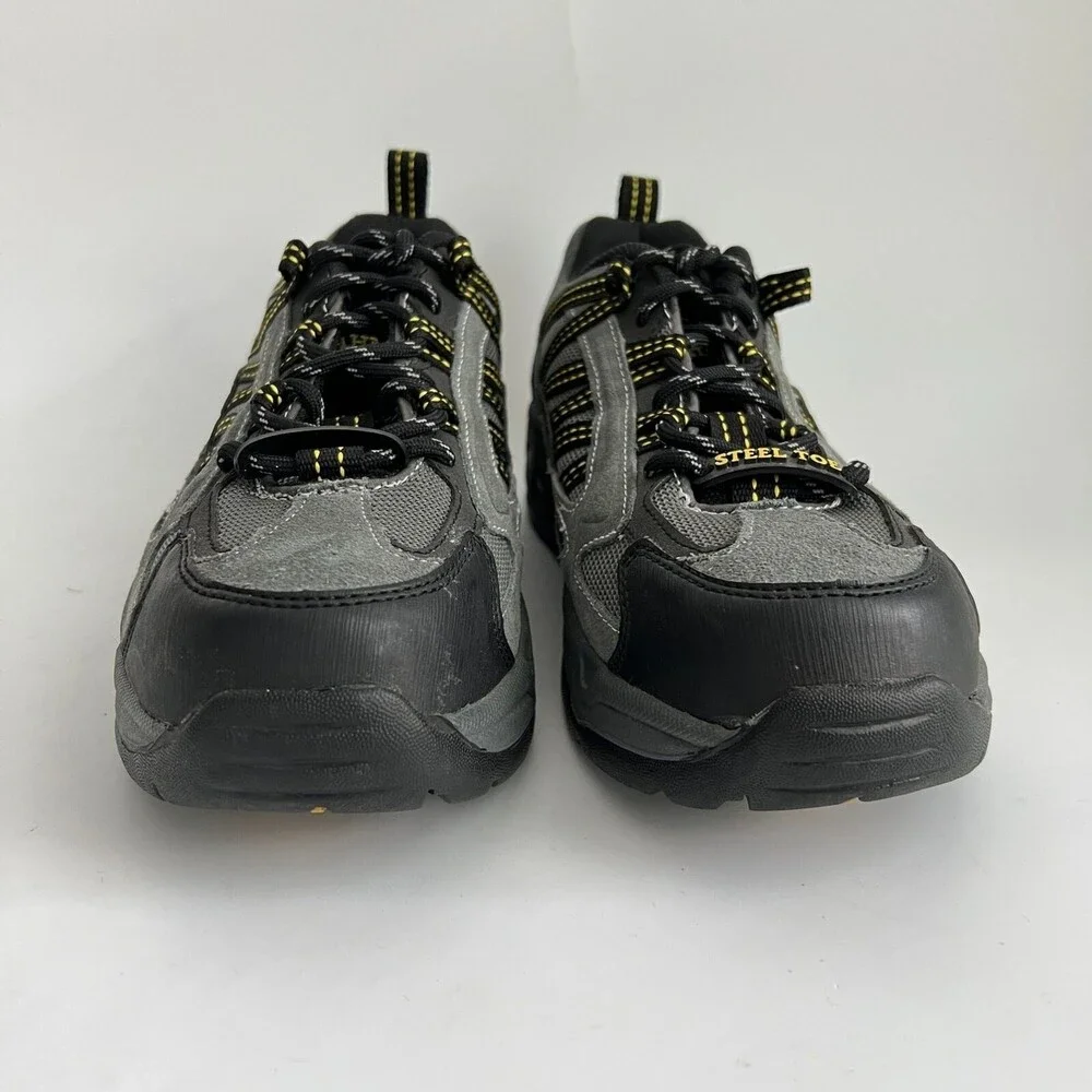 Brahma Suede Dylan Steel Toe Work Sneakers Gray Men 7